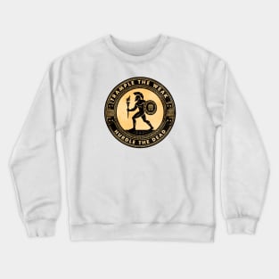 Spartan Warrior Motivation Trample The Weak Hurdle The Dead Crewneck Sweatshirt